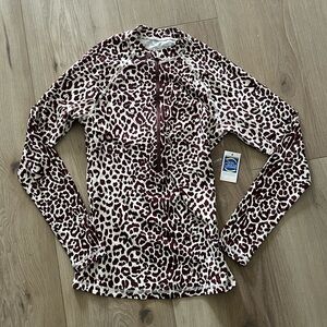 J. Crew Leopard Print Rash Guard